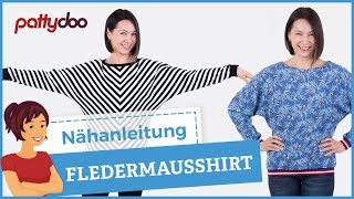 Nähanleitung für ein Fledermausshirt in 3 Varianten  super für Nähanfänger [upl. by Ecnadnac983]