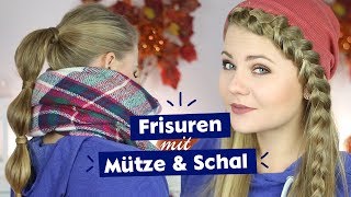 Frisuren mit Mütze amp Schal I DominoKati [upl. by Leummas]