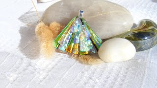 17 Simple Dichroic Bling Fused Glass Pendants From Scrap Glass AMAZING Results  So Easy to Make [upl. by Elleneg]