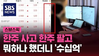 한주 사고 한주 팔고…뭐하나 했더니 수십억  SBS  스브스픽 [upl. by Itoyj]