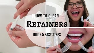 How To Clean Retainers  Cleaning Routine After Braces [upl. by Heshum]