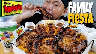 Mang INASAL FAMILY Fiesta Mukbang ASMR [upl. by Llehcnom]