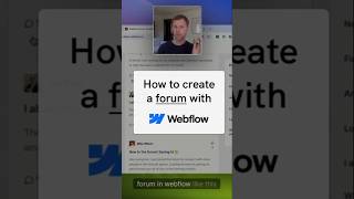 How to create a forum with Webflow from a template in 2 minutes 🏎️💨 [upl. by Neelya]