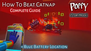 Catnap Boss Fight Complete Guide Poppy Playtime Storymode Chapter 3 Roblox  Blue Battery Location [upl. by Vonnie]