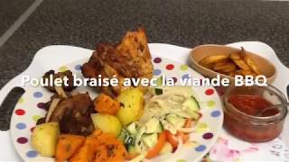 Poulet et Viande Braisé Avec Pomme de Terre Sauté au Four [upl. by Ellinej]