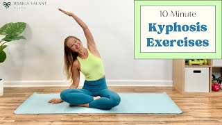 Kyphosis Exercises  10 Minute Posture Correction Exercises [upl. by Ecnarepmet964]