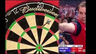 9 Dart Finish  Phil Taylor against Roland Scholten  UK Open  12 June 2005 [upl. by Kemp]