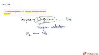 The exzyme nitrogenase which is capable of nitrogen reduction present in [upl. by Santa]