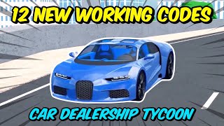 NEW WORKING CODES FOR CAR DEALERSHIP TYCOON SEPTEMBER 2024 cardealershiptycoon [upl. by Arahk245]