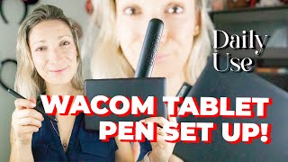 ONE BY WACOM TABLET PEN SET UP AND DAILY USE  Lets dive into the Wacom desktop center [upl. by Sitelc317]