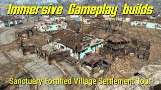 Sanctuary Fortified Village Settlement Tour Immersive Gameplay mod [upl. by Cecilla366]