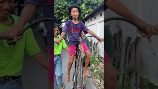 BOCIL HARUS DI KAWAL 🤪 Belajar Sepeda Penny Farthing [upl. by Gildus]