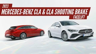 2023 MercedesBenz CLA and CLA Shooting Brake facelift models make debut  AUTOBICS [upl. by Ardys168]