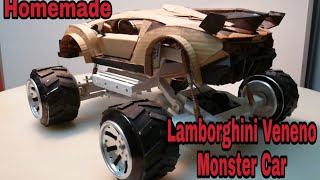 How to make Lamborghini Veneno RC Monster CarHomemade RC Offroad [upl. by Atkins810]