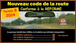 TEST Nouveau examen code de la route 2024 conforme à la nouvelle réforme GRATUIT n°60 [upl. by Maccarthy]