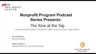 Nonprofit Program Podcast Series Presents Tone at the Top [upl. by Dianuj713]