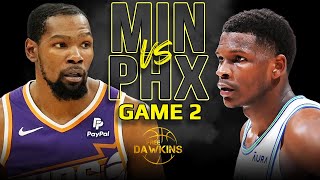 Minnesota Timberwolves vs Phoenix Suns Game 2 Full Highlights  2024 WCR1  FreeDawkins [upl. by Still]