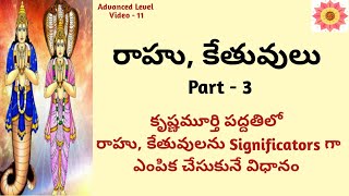 RAHU amp KETU Part  3  How to select Rahu amp Ketu as Significators in KP Astrology [upl. by Uohk]