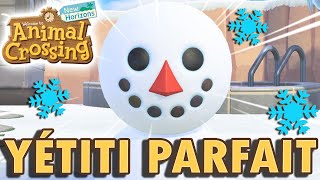 Faire un YÉTITI PARFAIT et avoir un GRAND FLOCON DE NEIGE ☃️❄️  Animal Crossing New Horizons [upl. by Akkin]