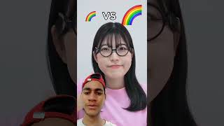 Big rainbow🌈 🆚 small rainbows🌈chellenge chinisefood youtube viralshort [upl. by Joanna209]