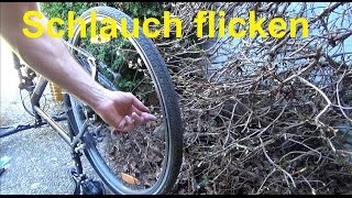 Fahrradschlauch flicken Schlauch Fahrrad flicken Reifen flicken reparieren [upl. by Biagio]