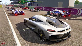 Koenigsegg Gemera 1700hp vs LMP1 Class  Le Mans Assetto Corsa [upl. by Mitchiner124]