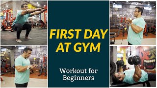 First Day at Gym  Workout for Beginners  Yatinder Singh [upl. by Sharl]