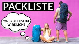 WELTREISE PACKLISTE  Backpacking Urlaub  Was Du wirklich brauchst auf Rundreise  Roadtrip [upl. by Bigelow]