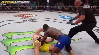 Anthony Rumble Johnson knocks out Glover Teixeira play of the game [upl. by Nyer]