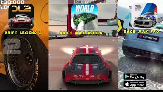 DRIFT LEGEND 2 VS DRIFT MAX WORLD VS RACE MAX PRO GAMEPLAY COMPARISON  BEST DRIFTING GAMES ANDROID [upl. by Carson]