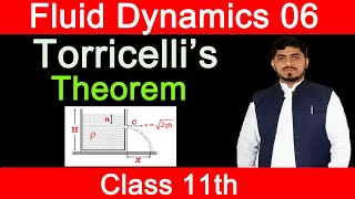 Torricellis Theorem  Fluid Dynamics  Chapter 6  Physics  Class 11 By Mubashar Ahmad [upl. by Michaella823]