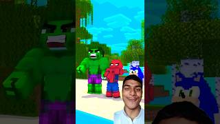 Whos is Stronger  Sonic vs Superheroes vs Baby Herobrine shorts minecraft funnyanimation [upl. by Katz]