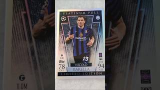 Nicolo Barella Platinum Pull Topps TradingCards Limited Edition Wow InterMilan Soccer Italy [upl. by Akinej600]