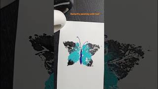 Butterfly painting with leaf [upl. by Sedicla]