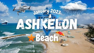 Ashkelon beaches like youve never seen it before  4K DJI Air 2S drone footage [upl. by Arebma]