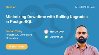 Webinar Promo Minimizing Downtime with Rolling Upgrades in PostgreSQL [upl. by Amikan]