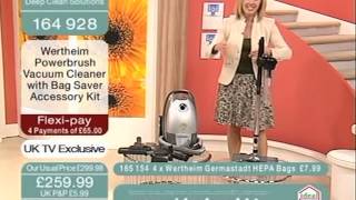 Wertheim Powerbrush Vacuum Cleaner Being Demonstrated On Ideal World Shopping Channel [upl. by Atiugal]