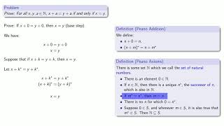 The Peano Axioms Cancellation [upl. by Belle]