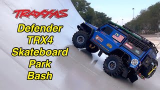 Defender TRX4 Skateboard Park Bash [upl. by Lleon]