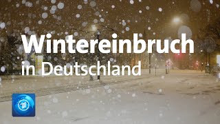 Schnee und Glatteis Winterwetter sorgt für Verkehrsprobleme [upl. by Thgirw]