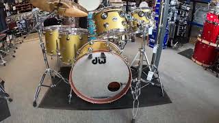 Preowned DW Collectors CherryMahogany 5pc Drum Kit in Gold Top Lacquer [upl. by Bruyn]