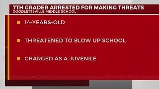 Goodlettsville 7th grader charged after alleged remarks about blowing up school [upl. by Masson]