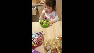 Little girl doesnt want candy only broccoli  1014320 [upl. by Skurnik]