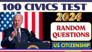 2024 random 100 civics questions and answers  US citizenship interview I N400 Interview [upl. by Amuwkuhc]