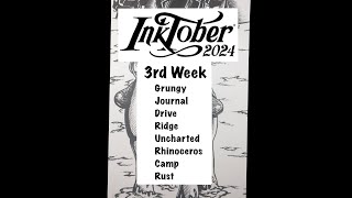 Inktober Week 3 Grungy Journal Drive Ridge Uncharted Rhinoceros Camp Rust inktober inktober2024 [upl. by Rowen]