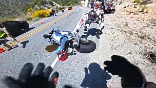 BIKER IN REAL TROUBLE  Crazy Motorcycle Moments  Ep 573 [upl. by Kensell306]