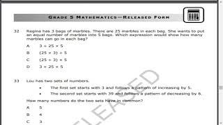 5th Grade NC Math EOG Review Question 32 [upl. by Monjan]