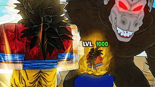 DESBLOQUEEI a FORMA PRIMITIVA SSJ4 no MELHOR JOGO DE DRAGON BALL do ROBLOX [upl. by Schilit]