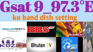 gsat 9 973 dish setting gsat 9 new update 97e ku band channel list [upl. by Wendolyn]