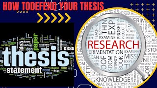 How to Defend Your Research Thesis Top Tips for Success [upl. by Broadbent]